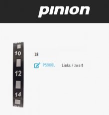 Pinion getallen-ring links zwart 18