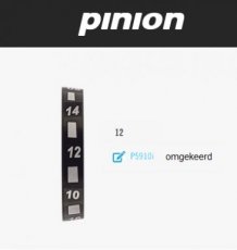Pinion getallen ring zwart 12 omgekeerd