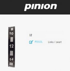 Pinion getallen-ring zwart links 12