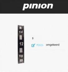 Pinion getallen ring zwart 9 omgekeerd