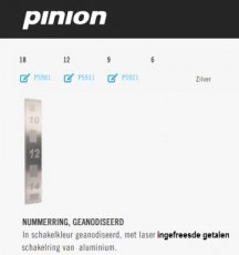 Pinion getallen ring zilver